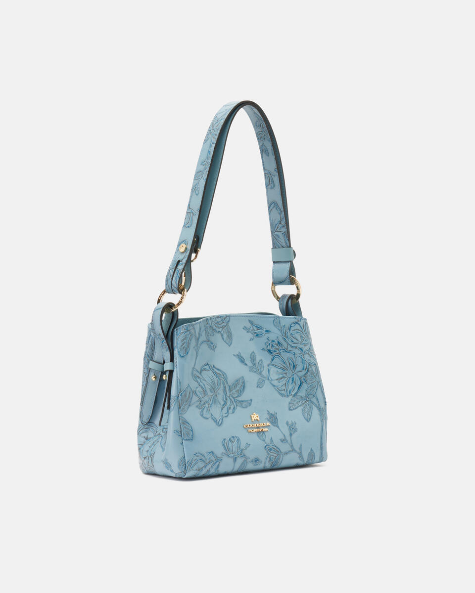 Small hobo bag Light blue  - Shoulder Bags - Women's Bags - Bags - Cuoieria Fiorentina