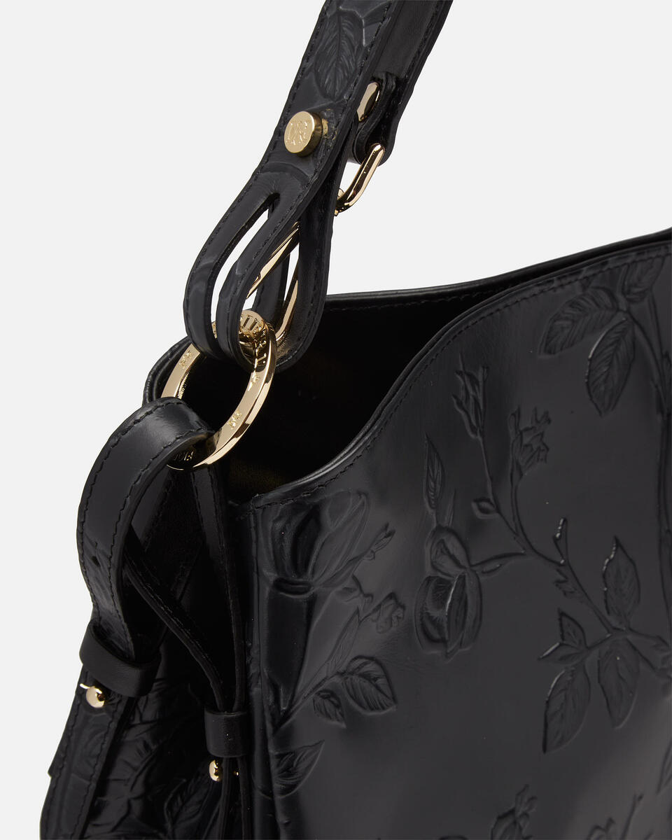 Small hobo bag Black  - Shoulder Bags - Women's Bags - Bags - Cuoieria Fiorentina