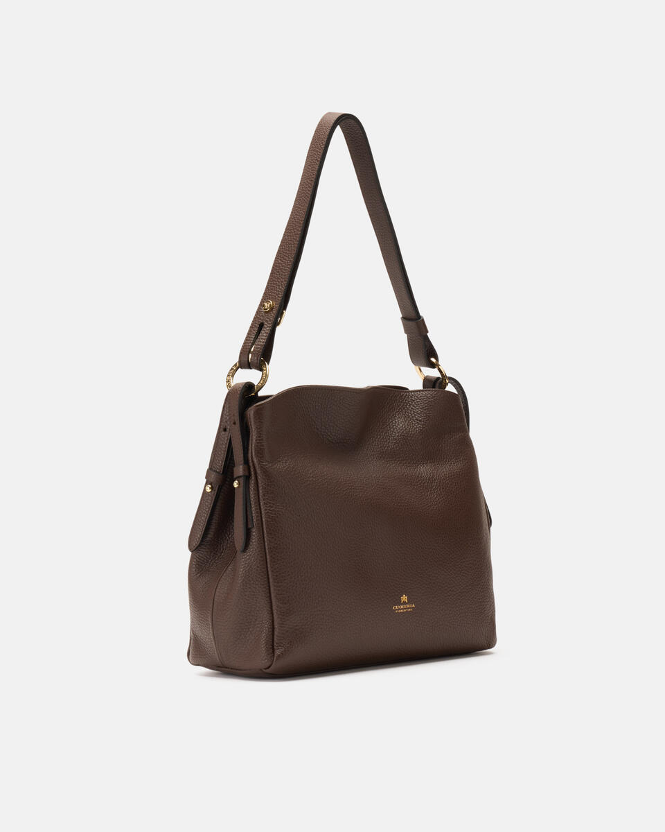 HOBO BAG Chocolate  - Shoulder Bags - Women's Bags - Bags - Cuoieria Fiorentina