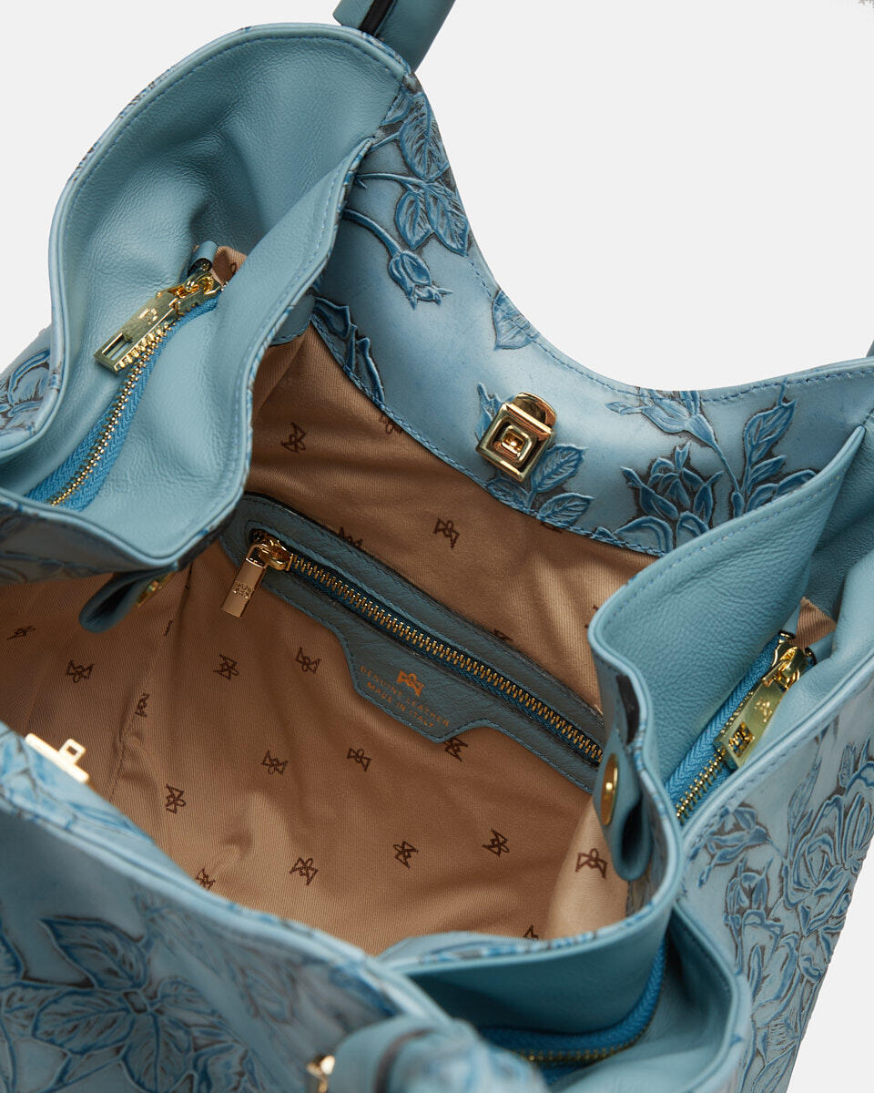 SHOPPING BAG Light blue  - Shoulder Bags - Women's Bags - Bags - Cuoieria Fiorentina