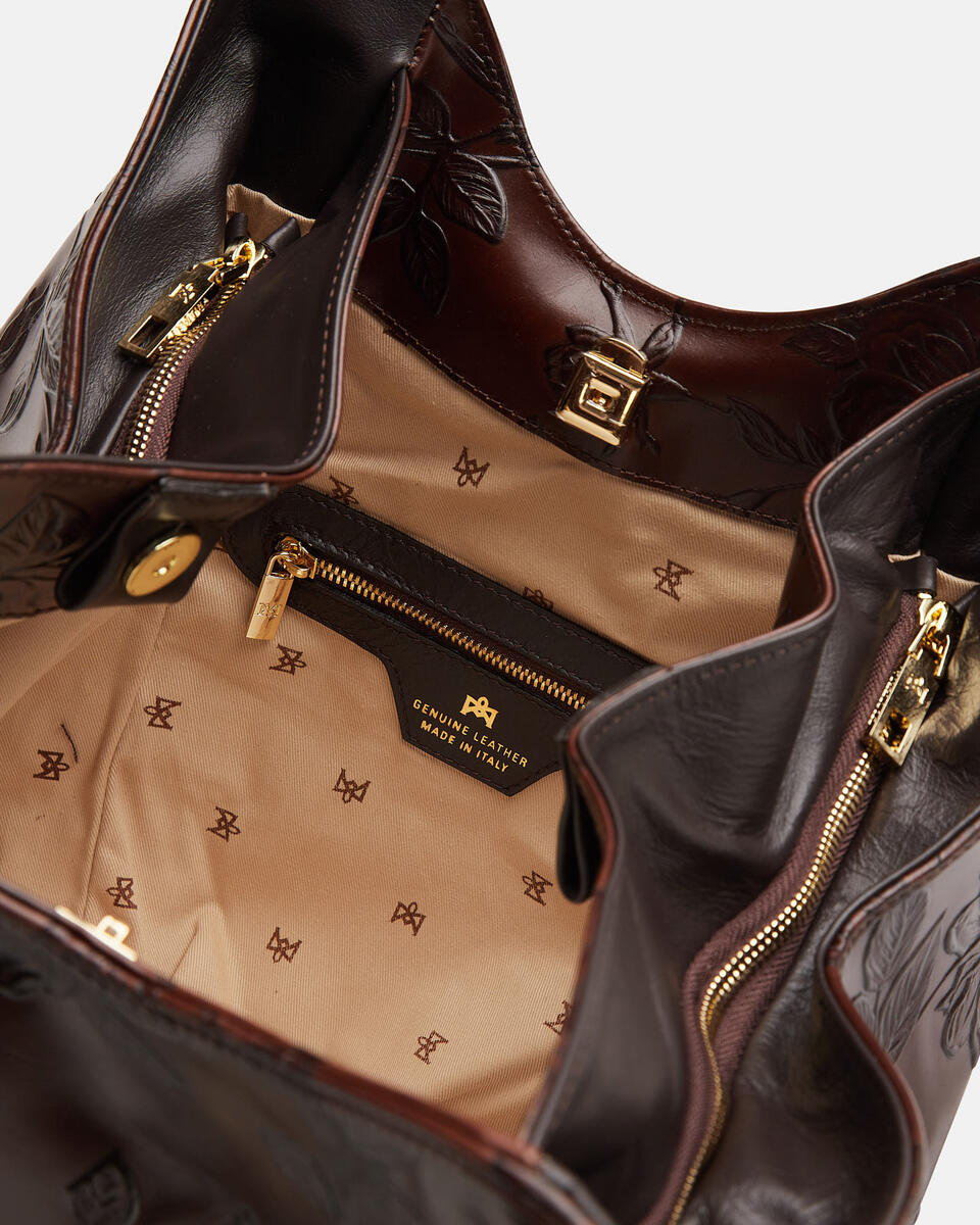 SHOPPING BAG Mahogany  - Shoulder Bags - Women's Bags - Bags - Cuoieria Fiorentina