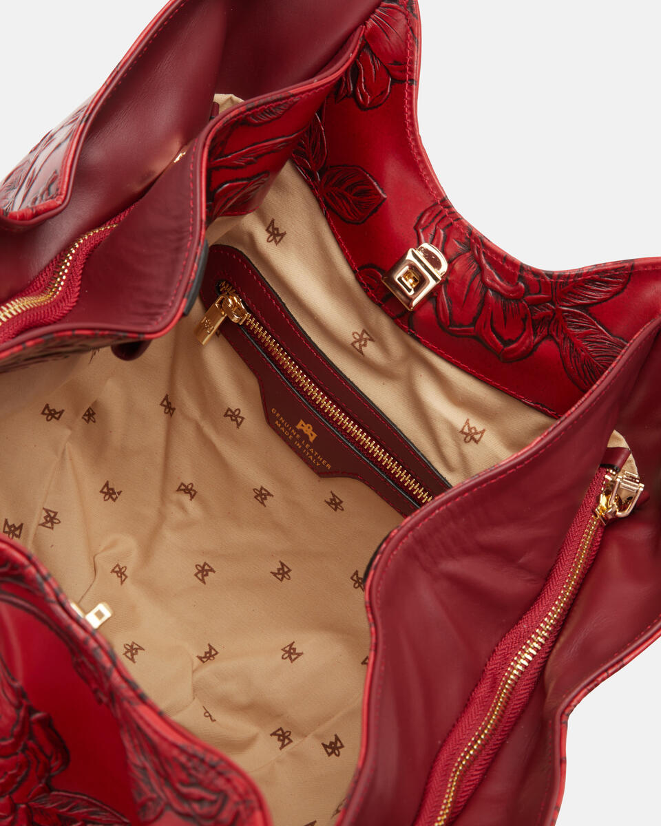 SHOPPING BAG Red  - Shoulder Bags - Women's Bags - Bags - Cuoieria Fiorentina