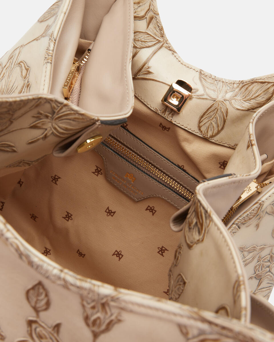 SHOPPING BAG Taupe  - Shoulder Bags - Women's Bags - Bags - Cuoieria Fiorentina