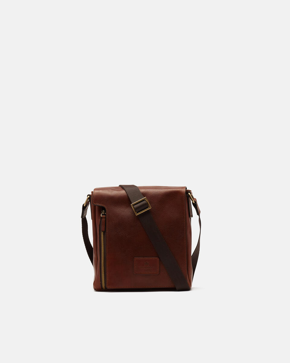 Small Messenger Brown  - Crossbody Bags - Men's Bags - Bags - Cuoieria Fiorentina