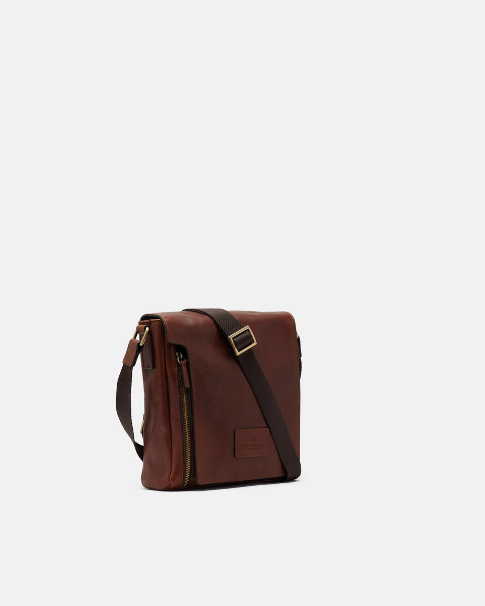 Small Messenger Brown  - Crossbody Bags - Men's Bags - Bags - Cuoieria Fiorentina