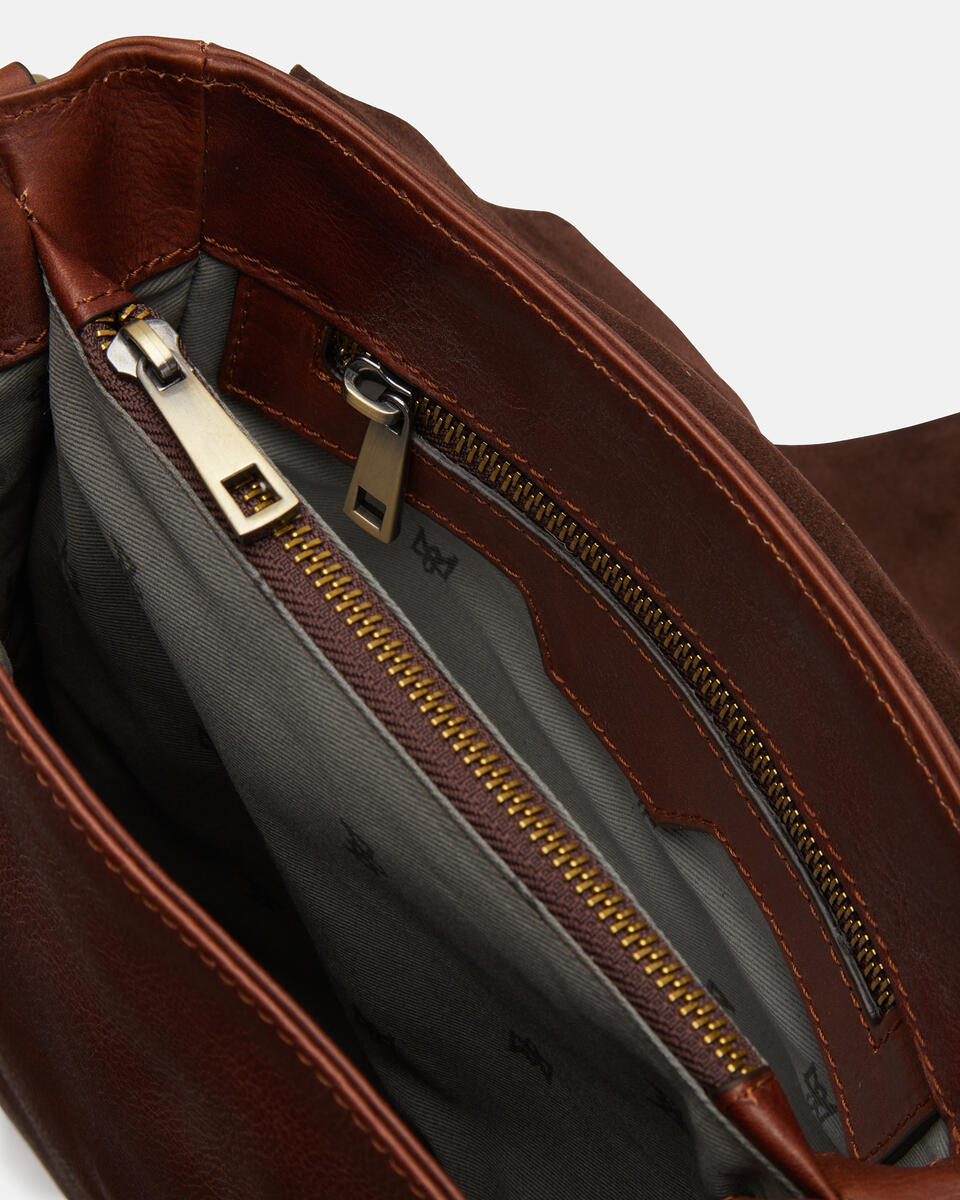 Small Messenger Brown  - Crossbody Bags - Men's Bags - Bags - Cuoieria Fiorentina