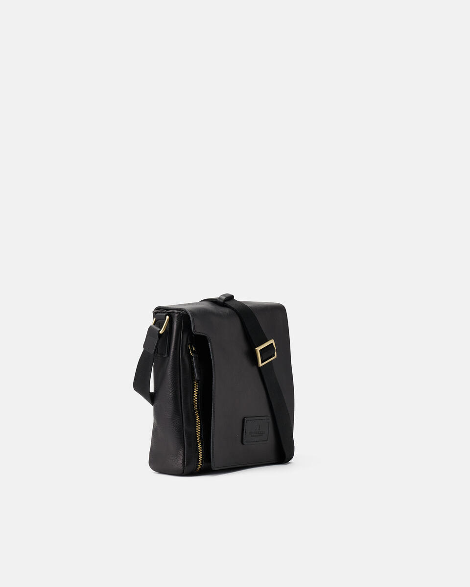 Small Messenger Black  - Crossbody Bags - Men's Bags - Bags - Cuoieria Fiorentina