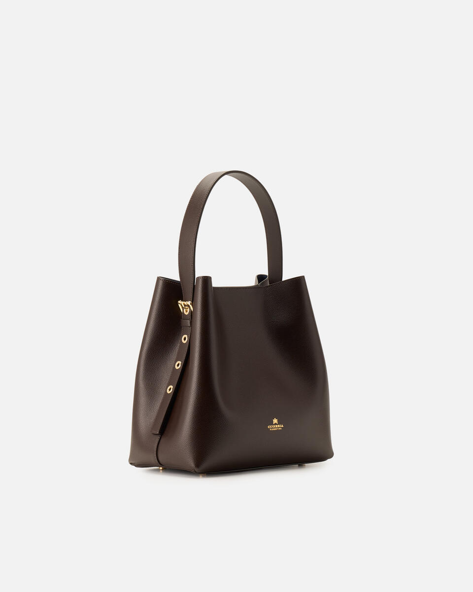 Bucket bag Dark brown  - Bucket Bags - Women's Bags - Bags - Cuoieria Fiorentina