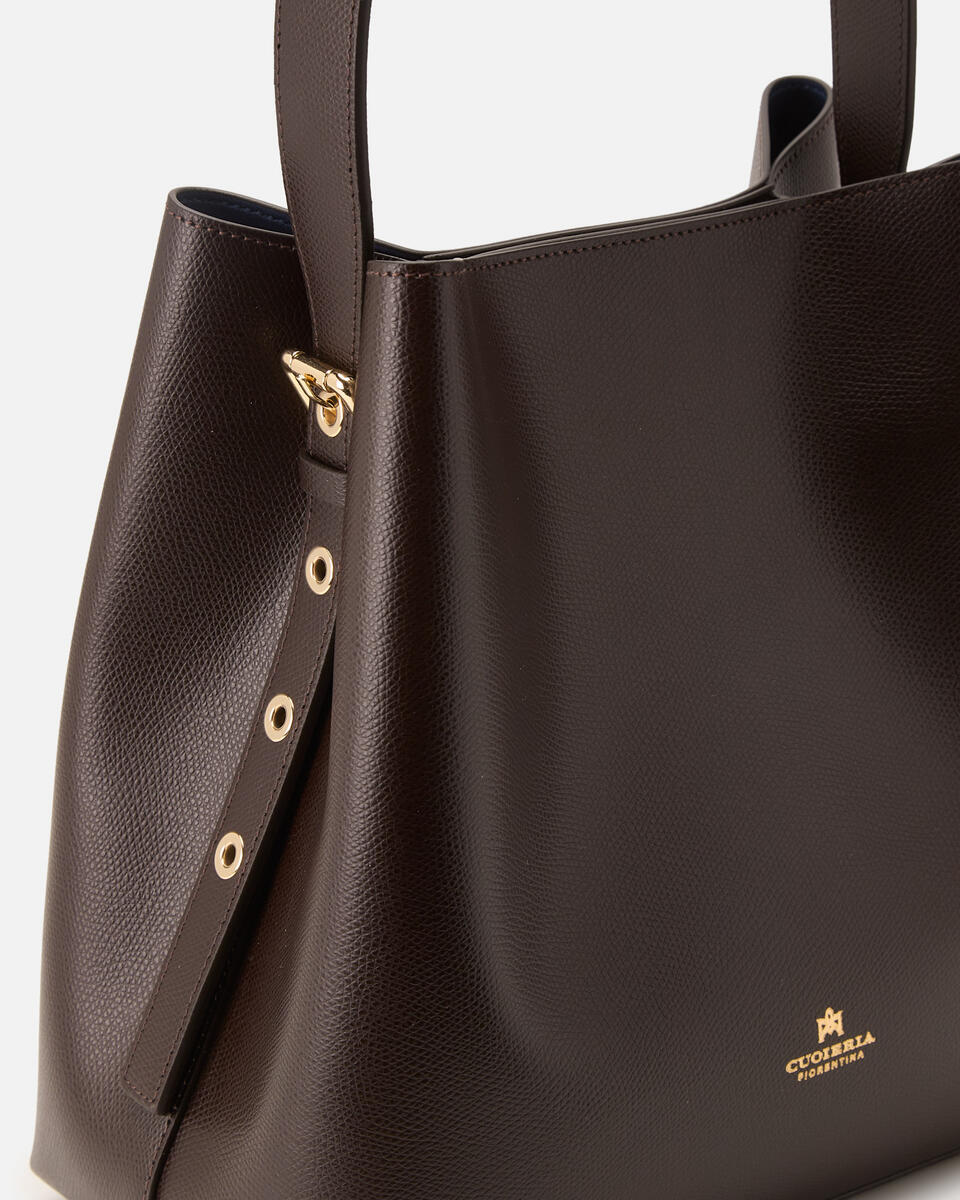 Bucket bag Dark brown  - Bucket Bags - Women's Bags - Bags - Cuoieria Fiorentina