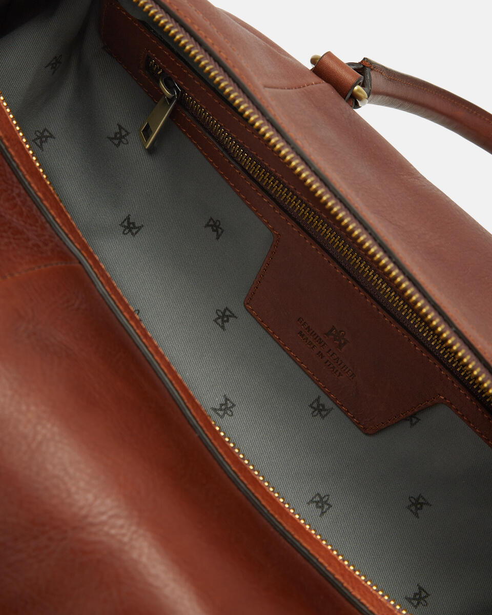 WEEKENDER Brown  - Travel Bags - Travel Bags - Cuoieria Fiorentina