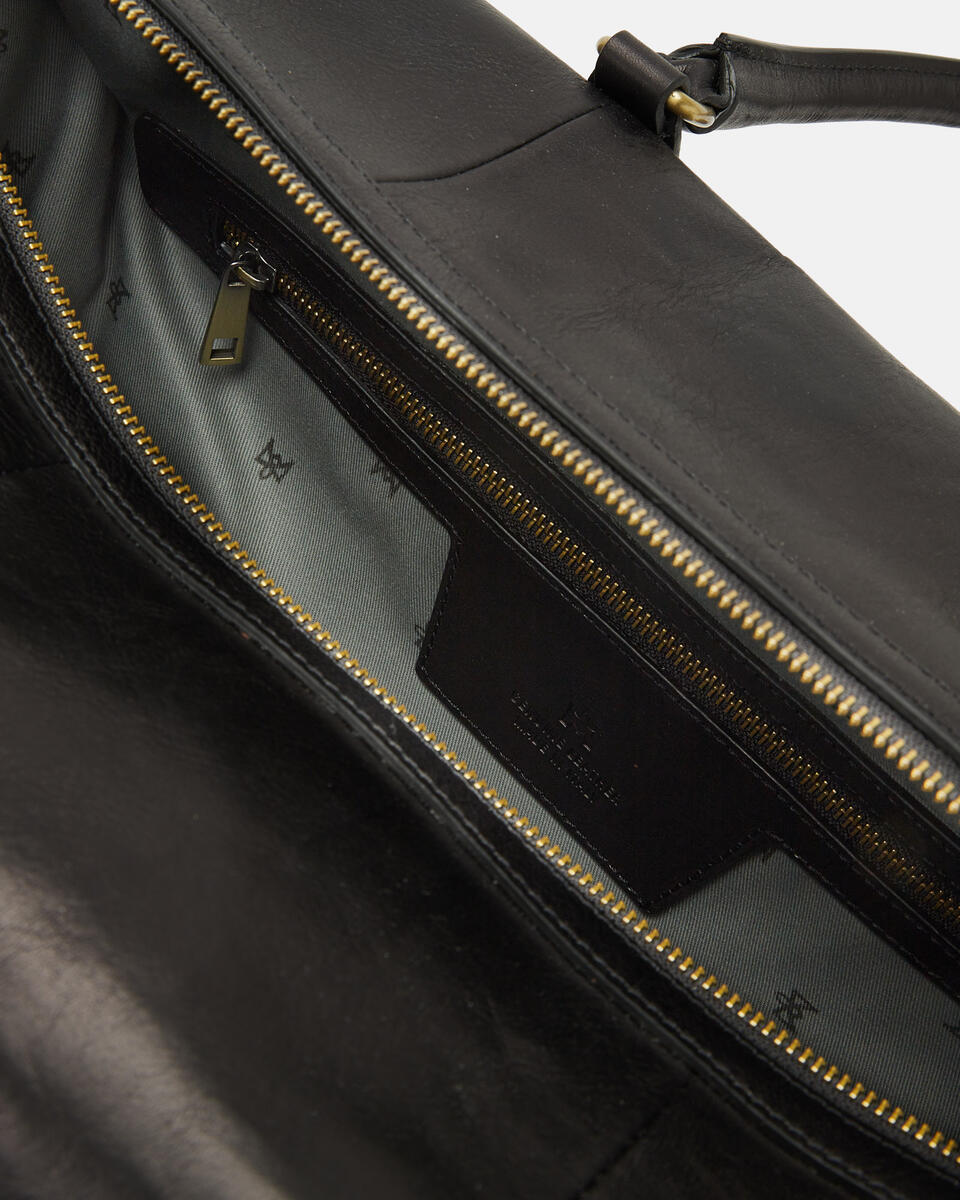 WEEKENDER Black  - Travel Bags - Travel Bags - Cuoieria Fiorentina