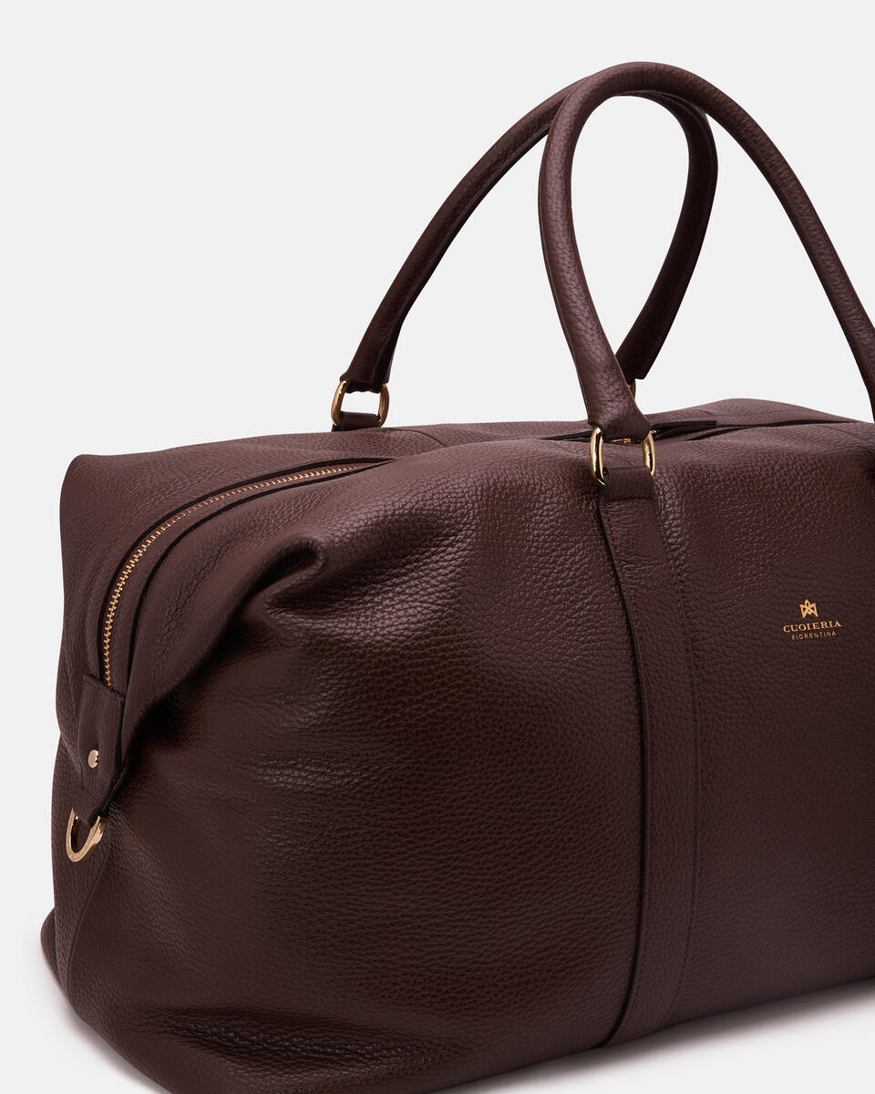 WEEKENDER Chocolate  - Travel Bags - Travel Bags - Cuoieria Fiorentina