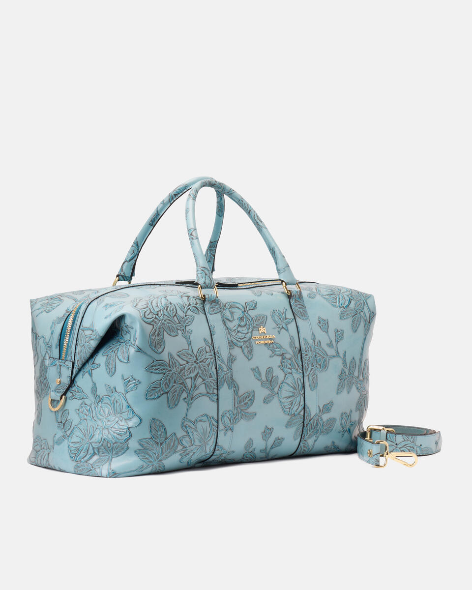 Weekender Light blue  - Travel Bags - Travel Bags - Cuoieria Fiorentina