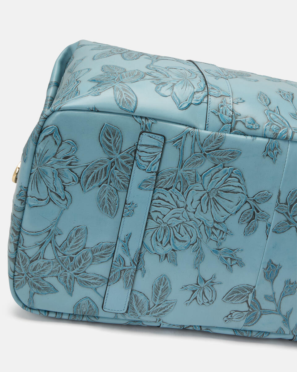 Weekender Light blue  - Travel Bags - Travel Bags - Cuoieria Fiorentina