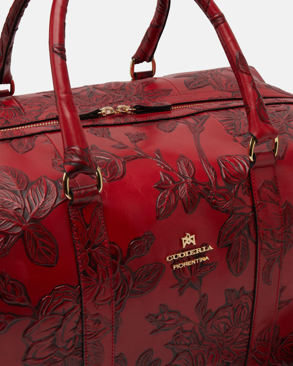 Weekender Red  - Travel Bags - Travel Bags - Cuoieria Fiorentina