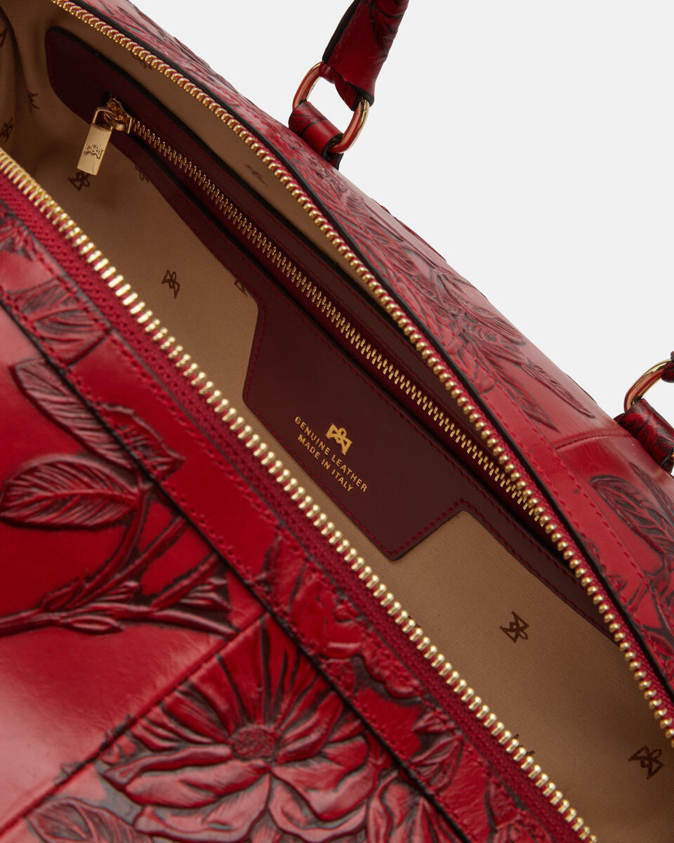 Weekender Red  - Travel Bags - Travel Bags - Cuoieria Fiorentina