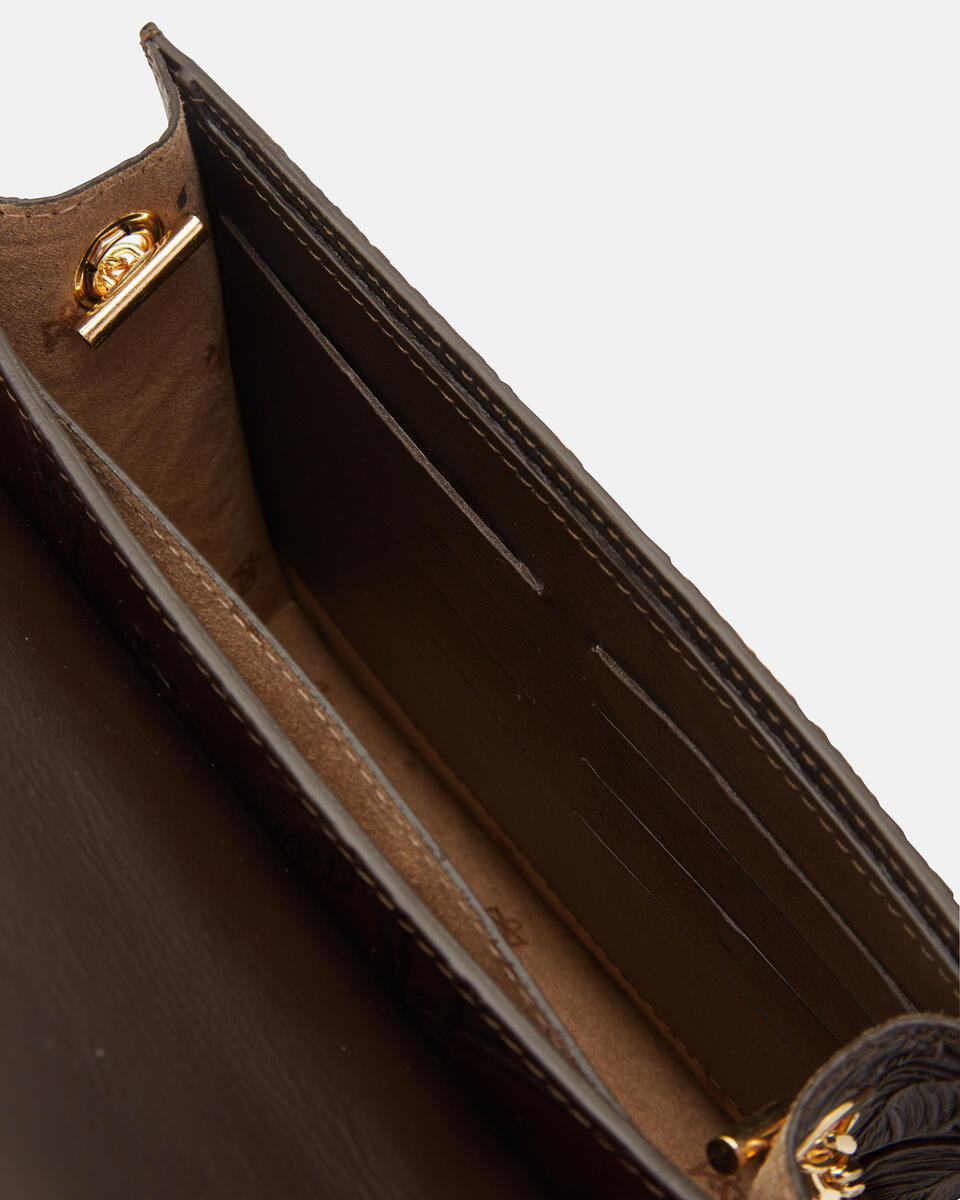 CLUTCH BAG Mahogany  - Mini Bags - Women's Bags - Bags - Cuoieria Fiorentina