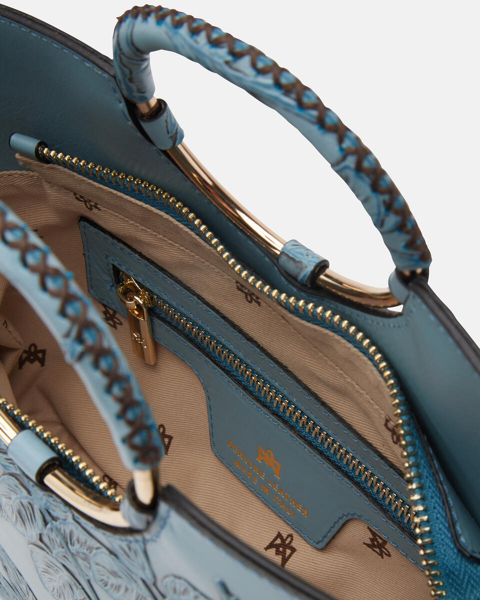 SMALL TOTE BAG Light blue  - Tote Bags - Women's Bags - Bags - Cuoieria Fiorentina
