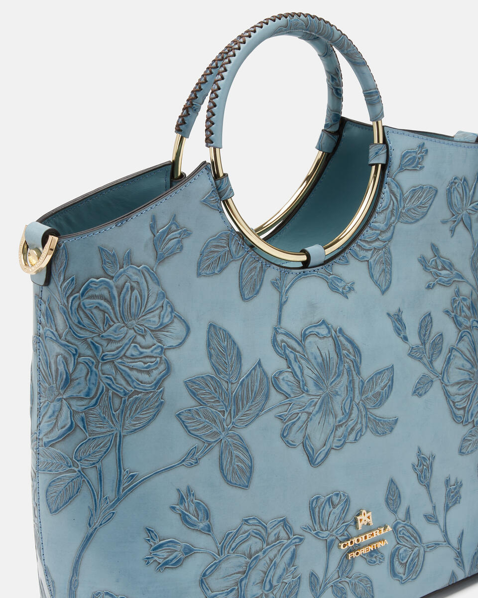 TOTE BAG Light blue  - Tote Bags - Women's Bags - Bags - Cuoieria Fiorentina