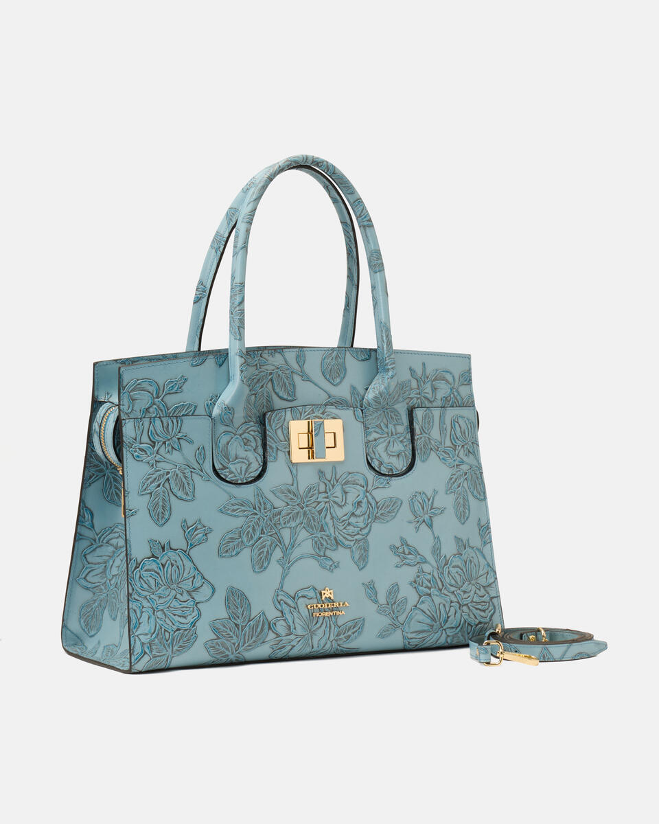 Large tote bag Light blue  - Tote Bags - Women's Bags - Bags - Cuoieria Fiorentina