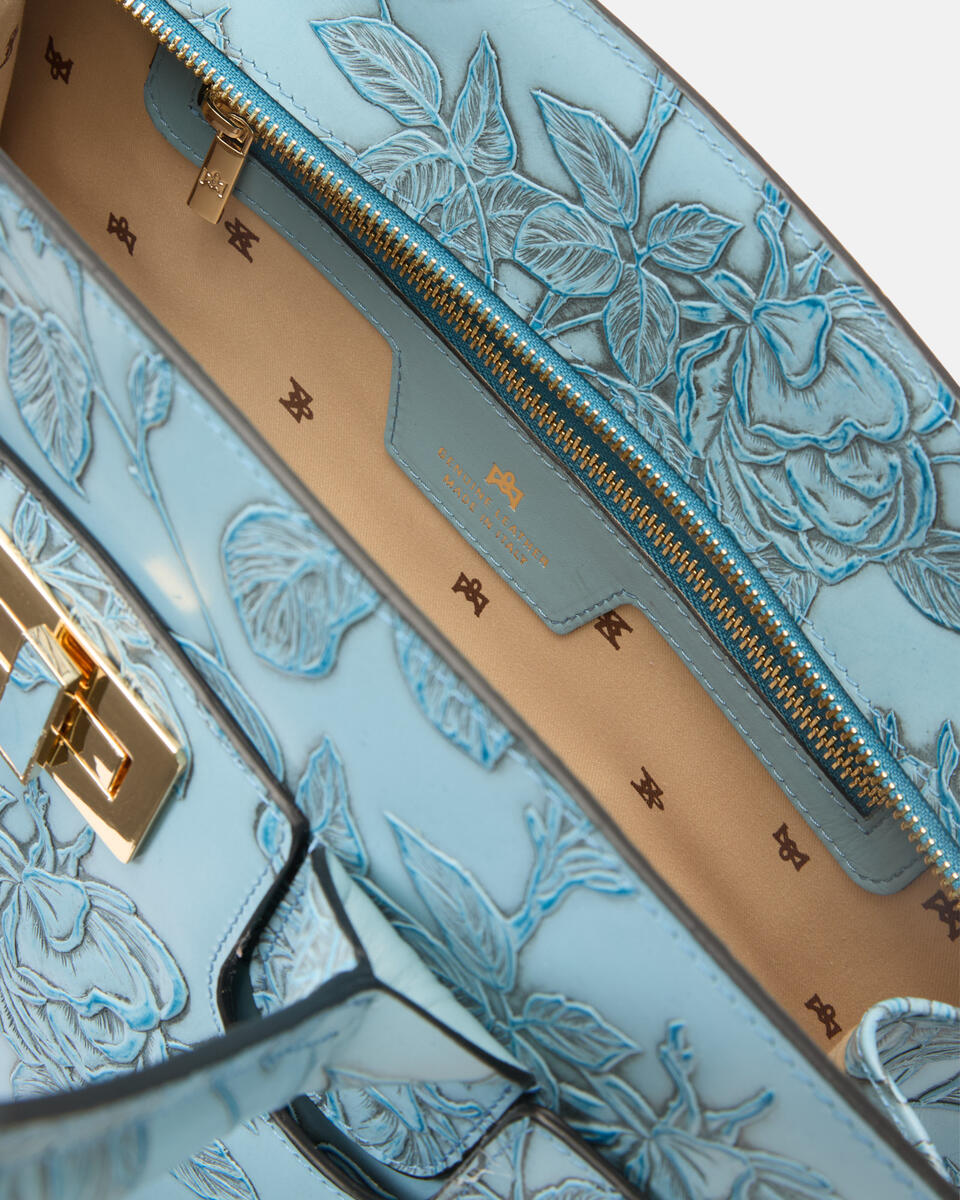 Large tote bag Light blue  - Tote Bags - Women's Bags - Bags - Cuoieria Fiorentina