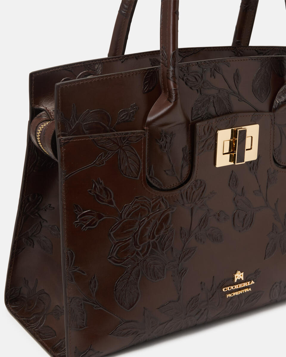 Large tote bag Mahogany  - Tote Bags - Women's Bags - Bags - Cuoieria Fiorentina