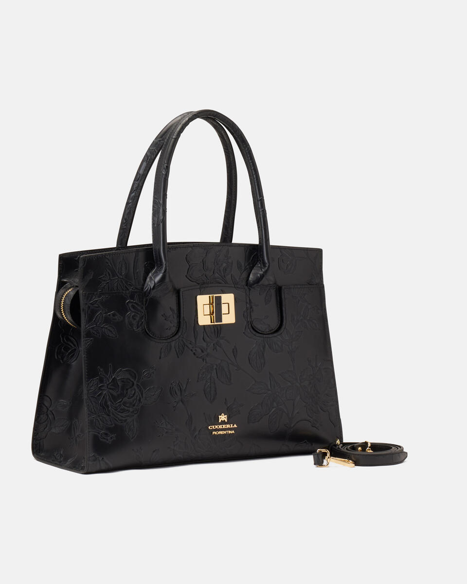Large tote bag Black  - Tote Bags - Women's Bags - Bags - Cuoieria Fiorentina