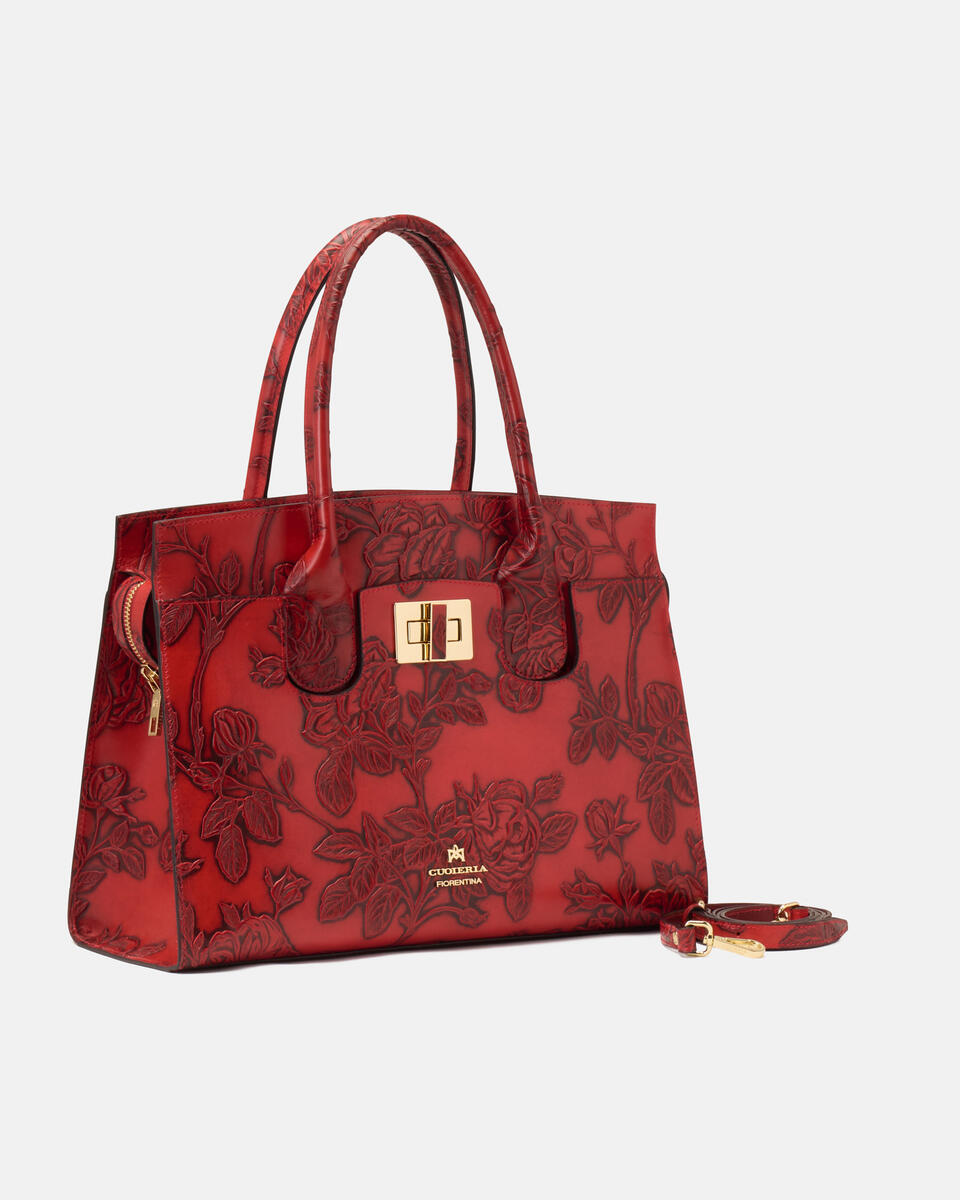 Mimi Large Tote con dettagli in metallo Rosso  - Tote Bag - Borse Donna - Borse - Cuoieria Fiorentina