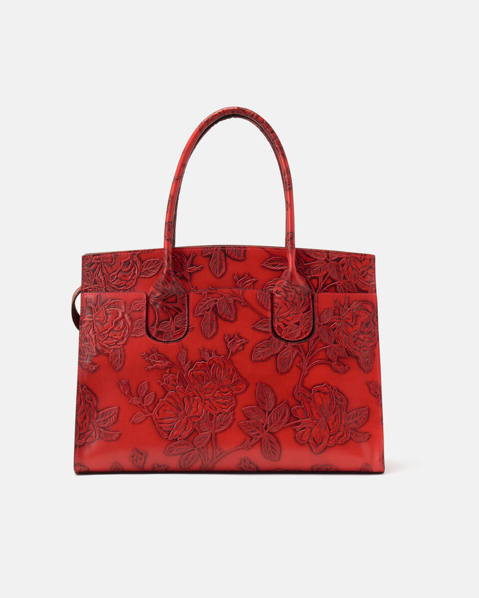 Mimi Large Tote con dettagli in metallo Rosso  - Tote Bag - Borse Donna - Borse - Cuoieria Fiorentina