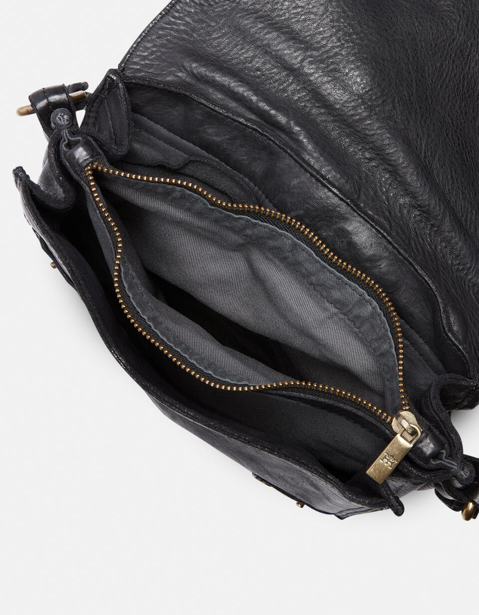 Small Messenger Black  - Crossbody Bags - Men's Bags - Bags - Cuoieria Fiorentina