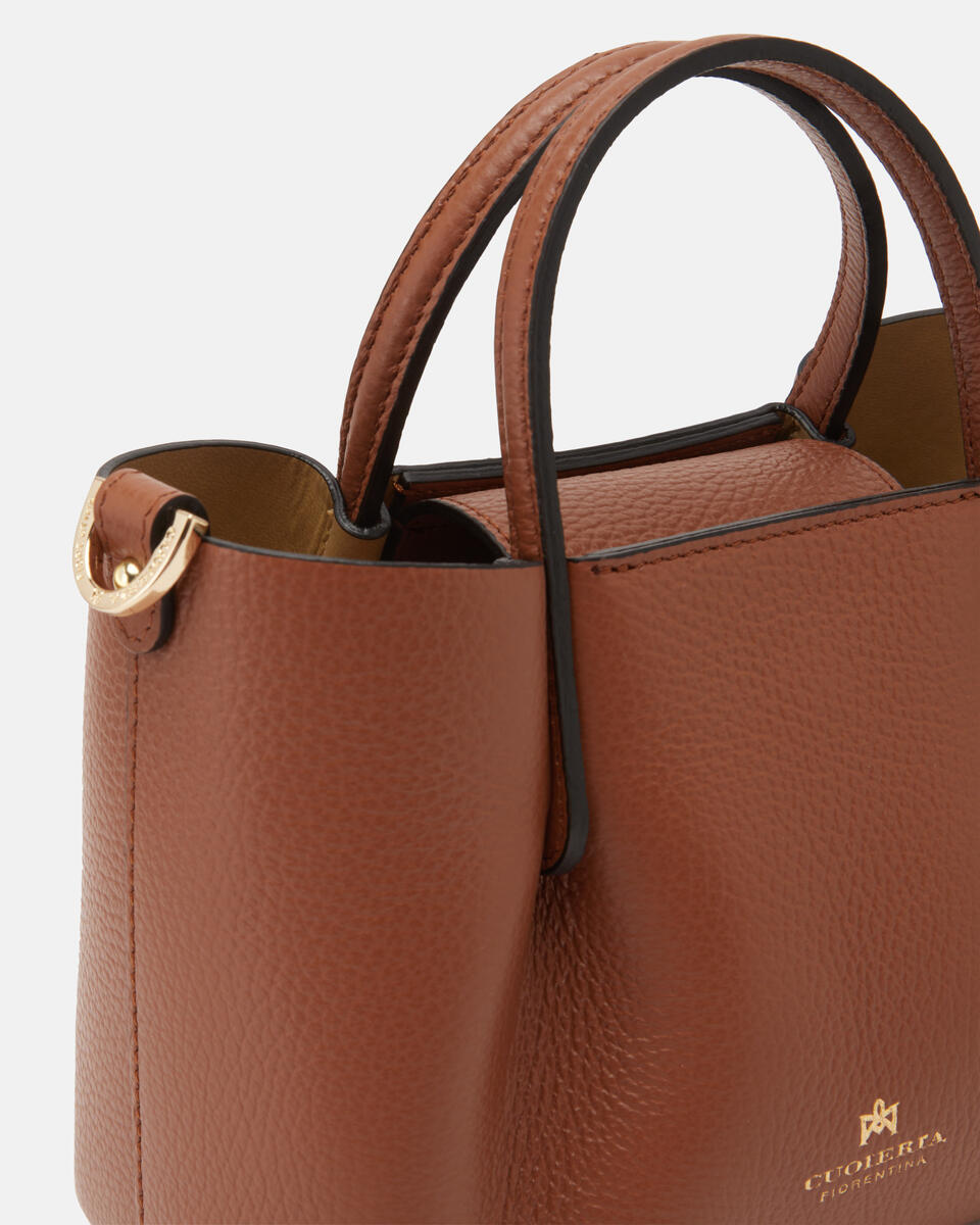 Mini tote bag Caramel  - Tote Bags - Women's Bags - Bags - Cuoieria Fiorentina