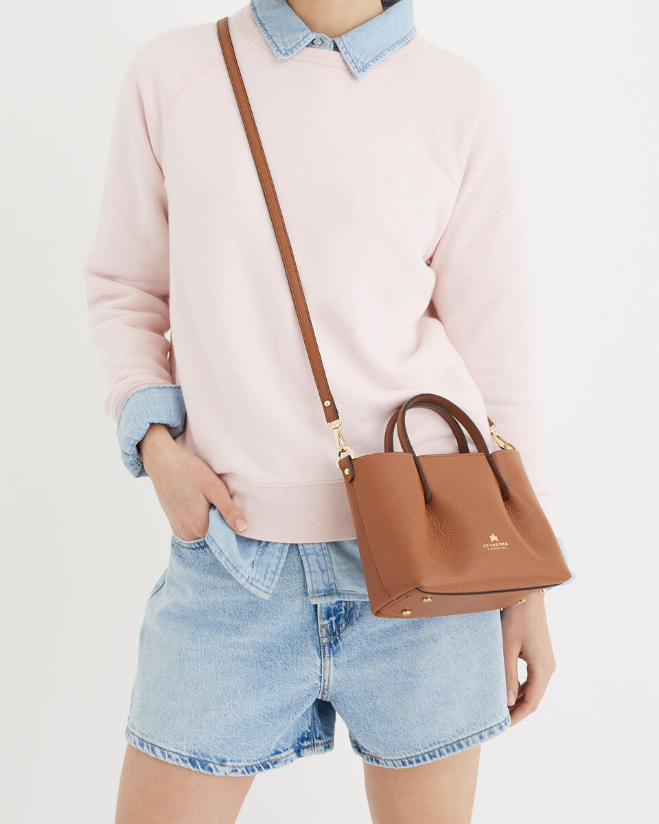 Mini tote bag Caramel  - Tote Bags - Women's Bags - Bags - Cuoieria Fiorentina