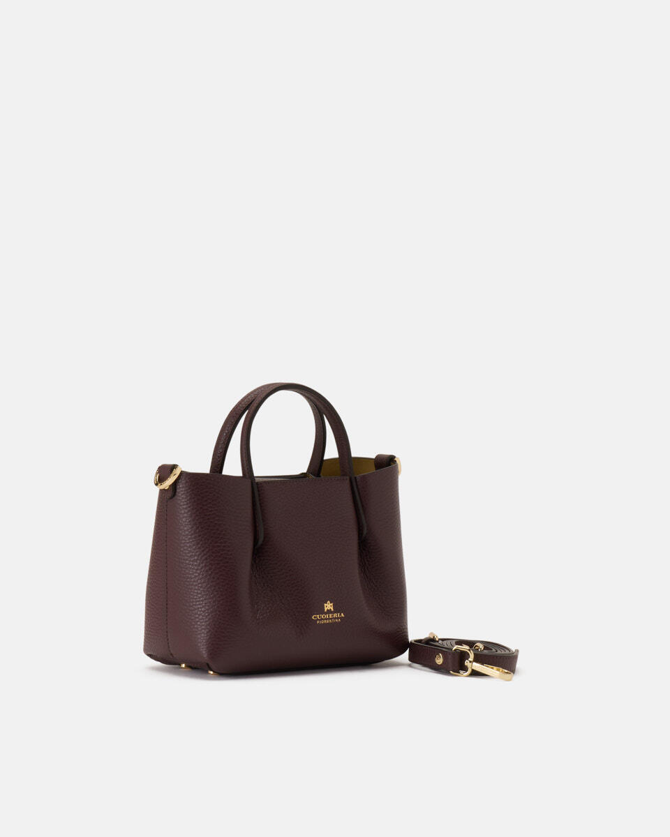 Mini tote bag Coffee  - Tote Bags - Women's Bags - Bags - Cuoieria Fiorentina