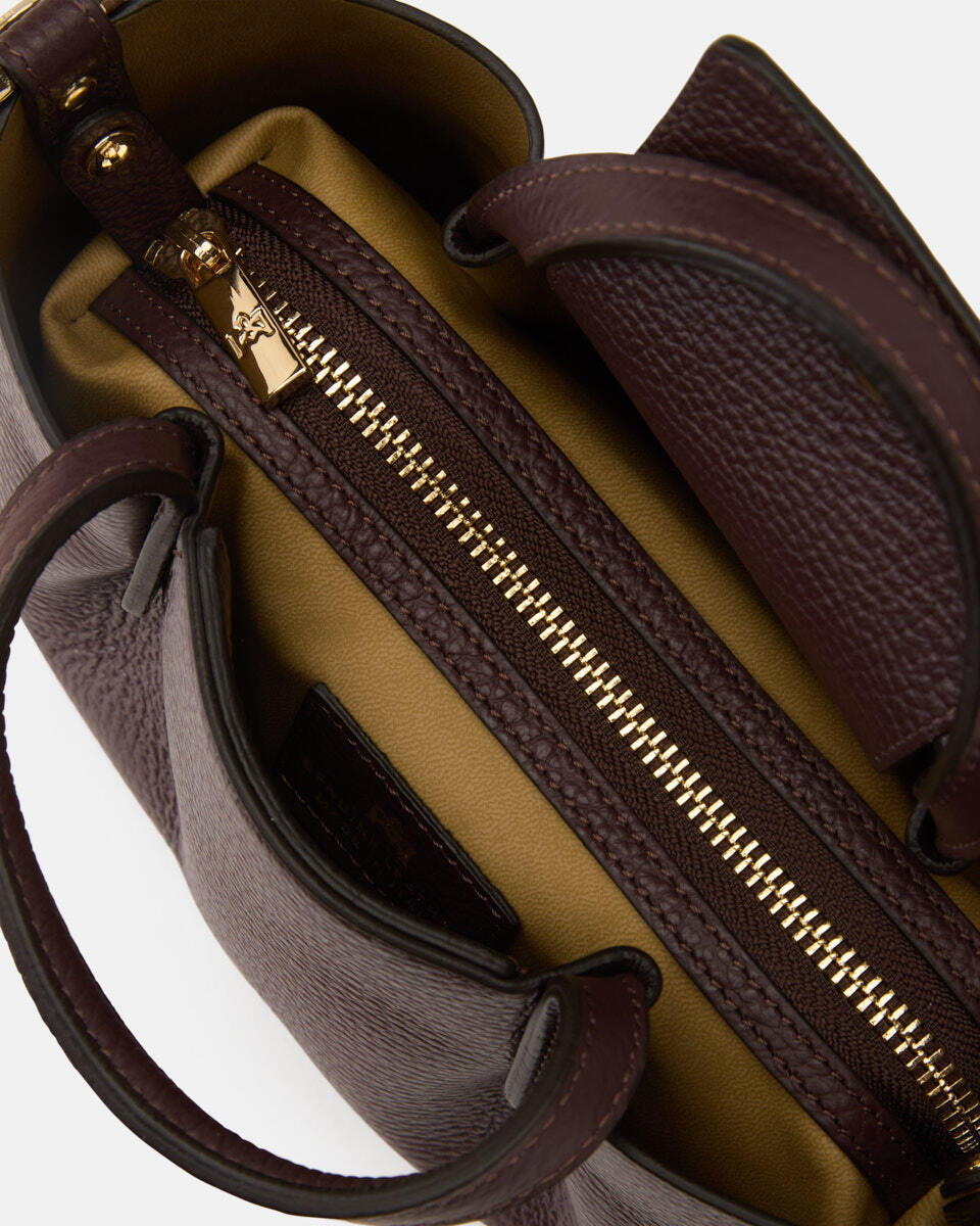Mini tote bag Coffee  - Tote Bags - Women's Bags - Bags - Cuoieria Fiorentina