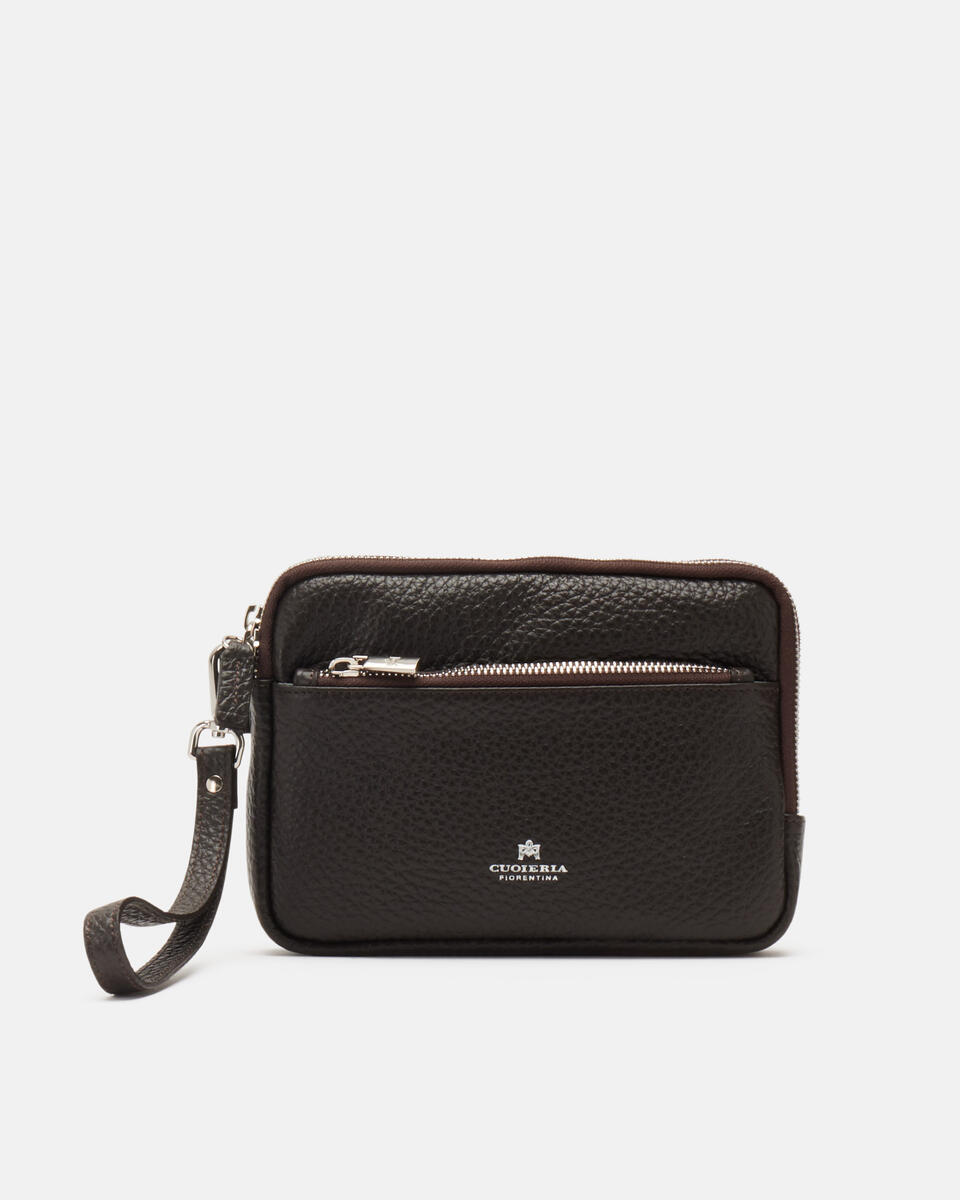 POCHETTE Dark brown  - Clutch Bags - Men's Bags - Bags - Cuoieria Fiorentina