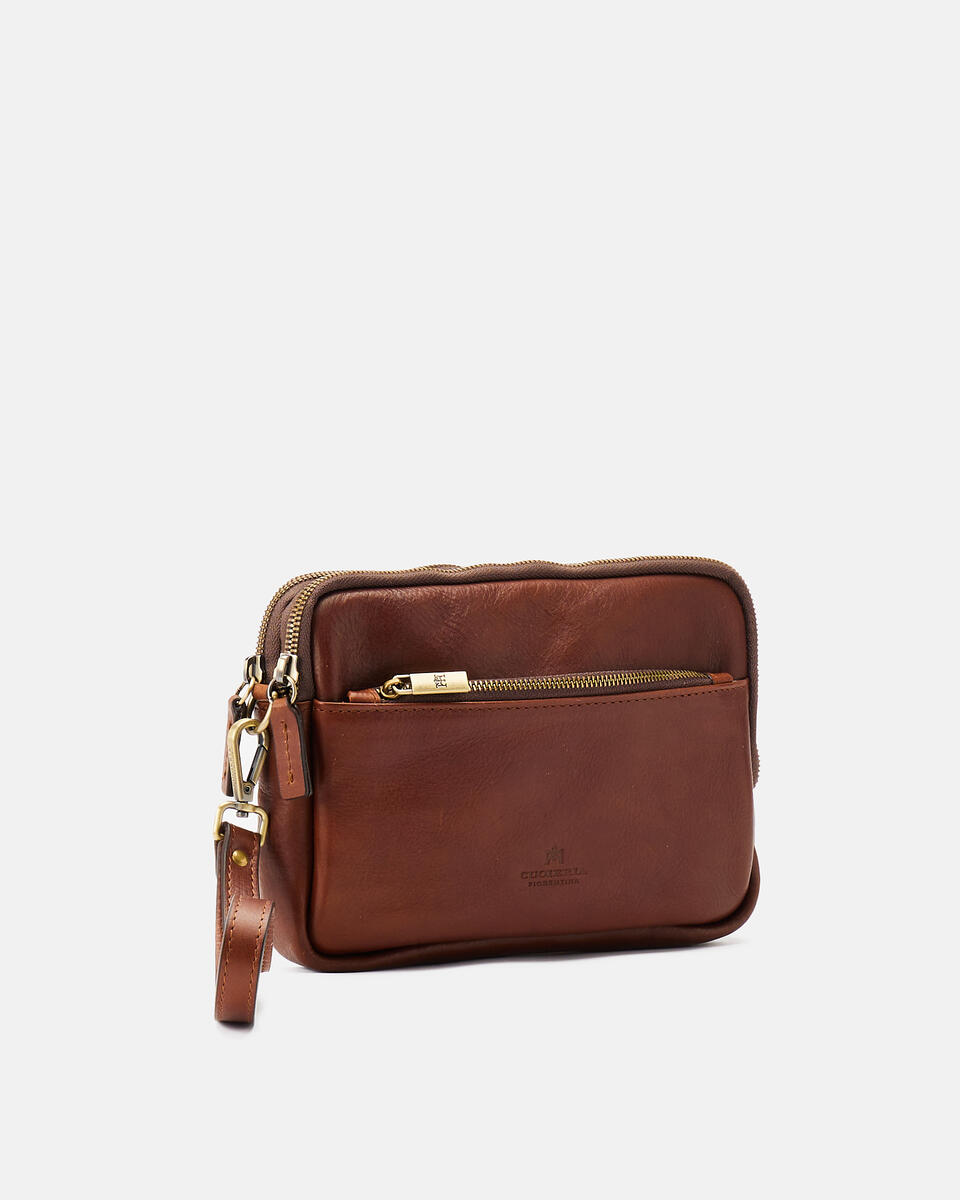 POCHETTE Brown  - Clutch Bags - Men's Bags - Bags - Cuoieria Fiorentina