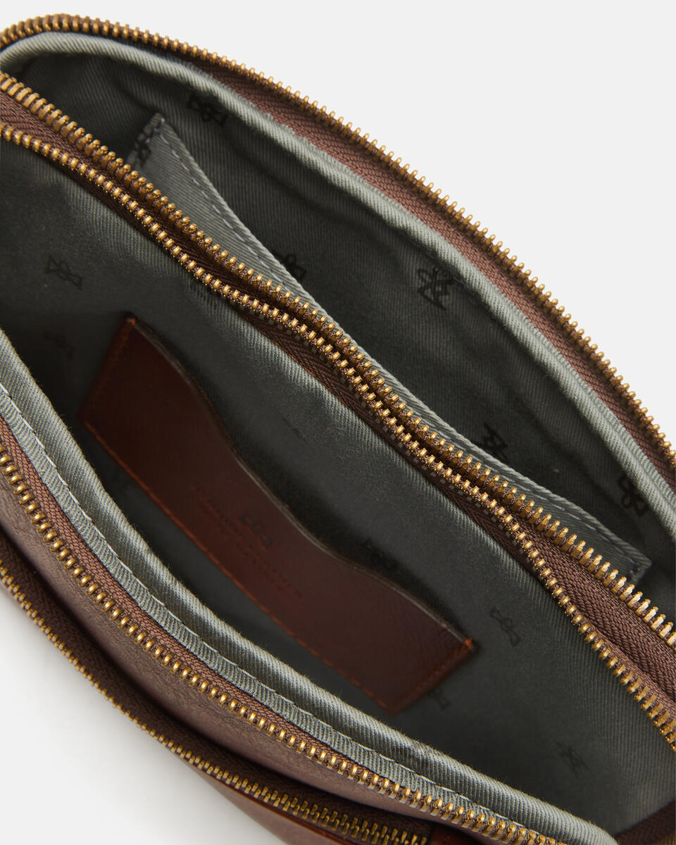 POCHETTE Brown  - Clutch Bags - Men's Bags - Bags - Cuoieria Fiorentina