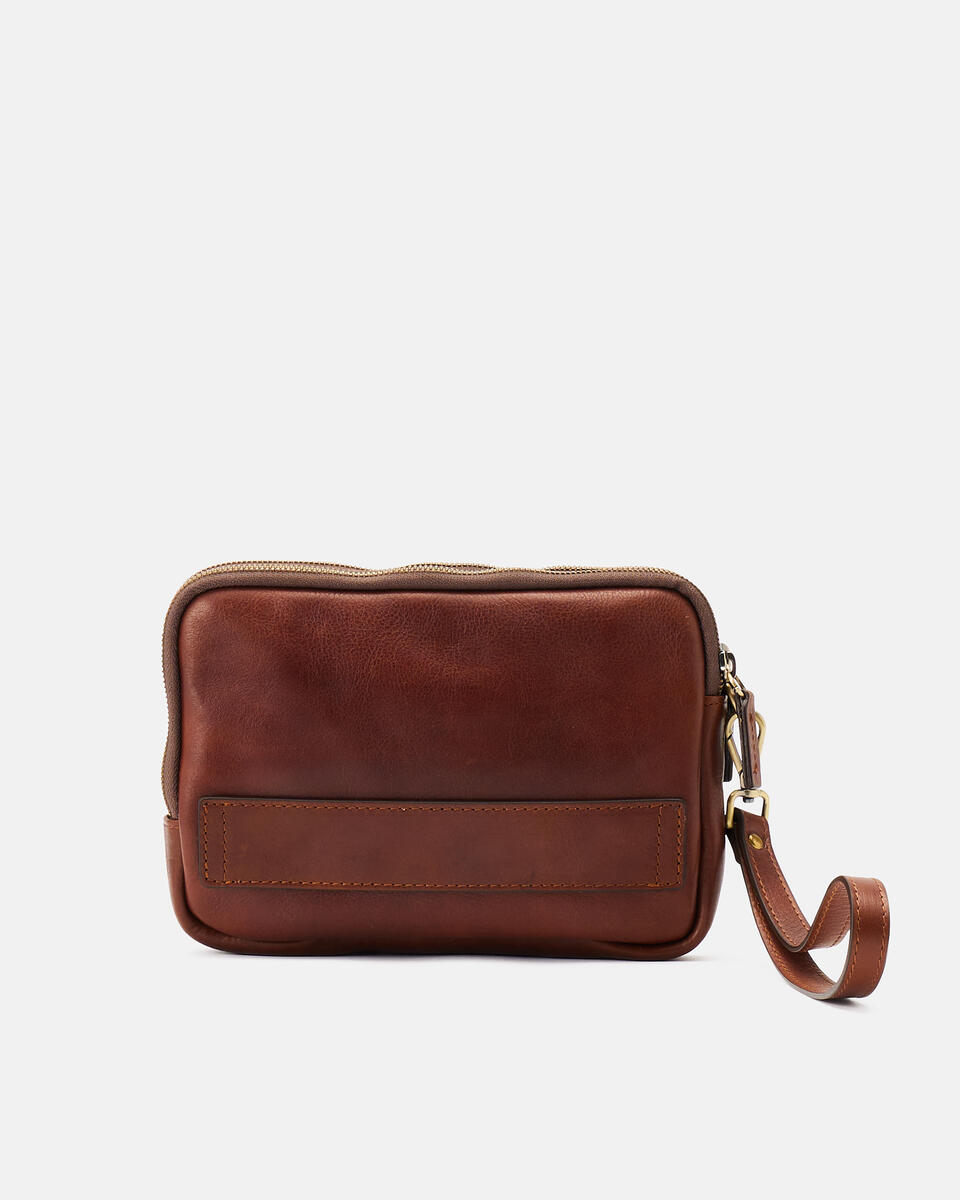 POCHETTE Brown  - Clutch Bags - Men's Bags - Bags - Cuoieria Fiorentina