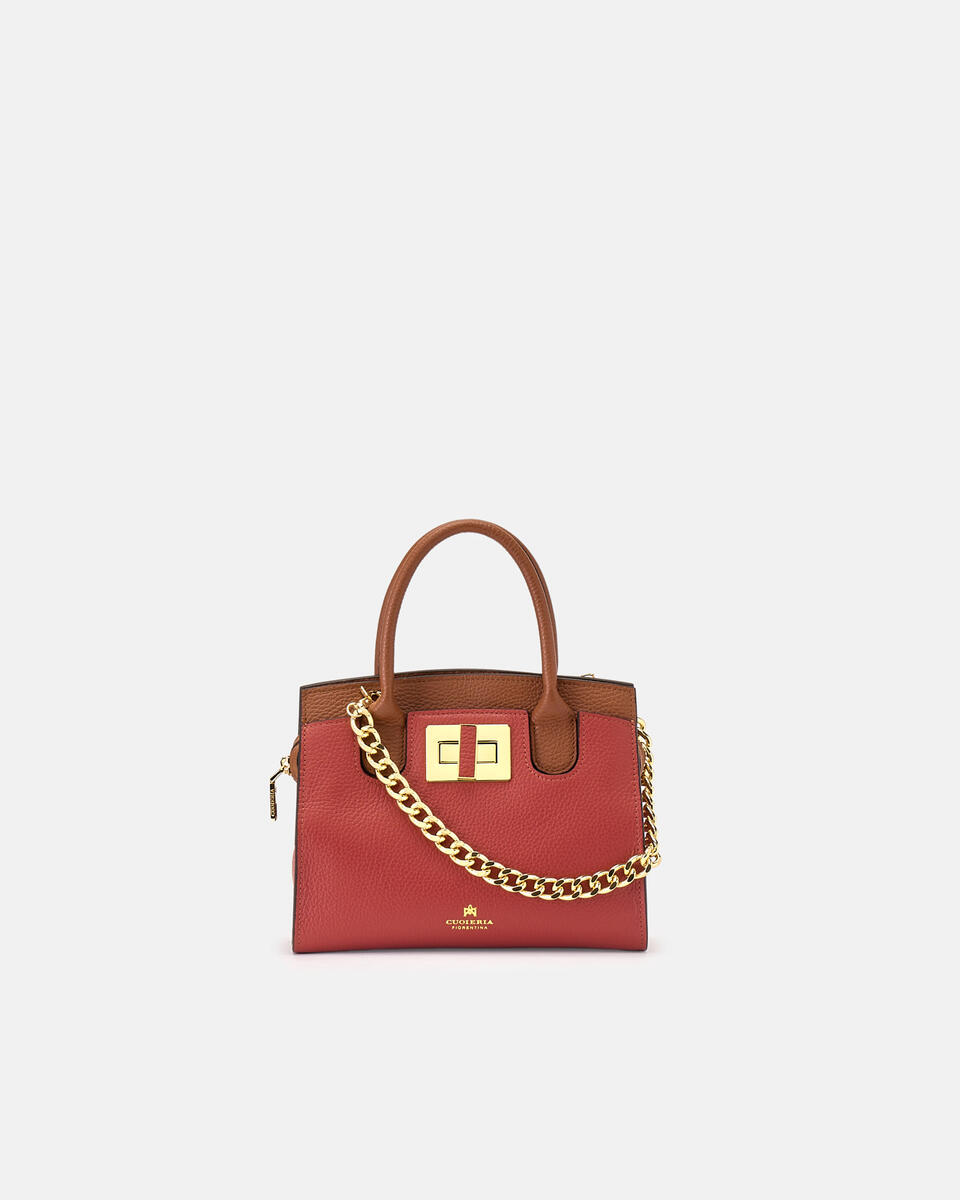 Small tote bag Brickcaramel  - Tote Bags - Women's Bags - Bags - Cuoieria Fiorentina