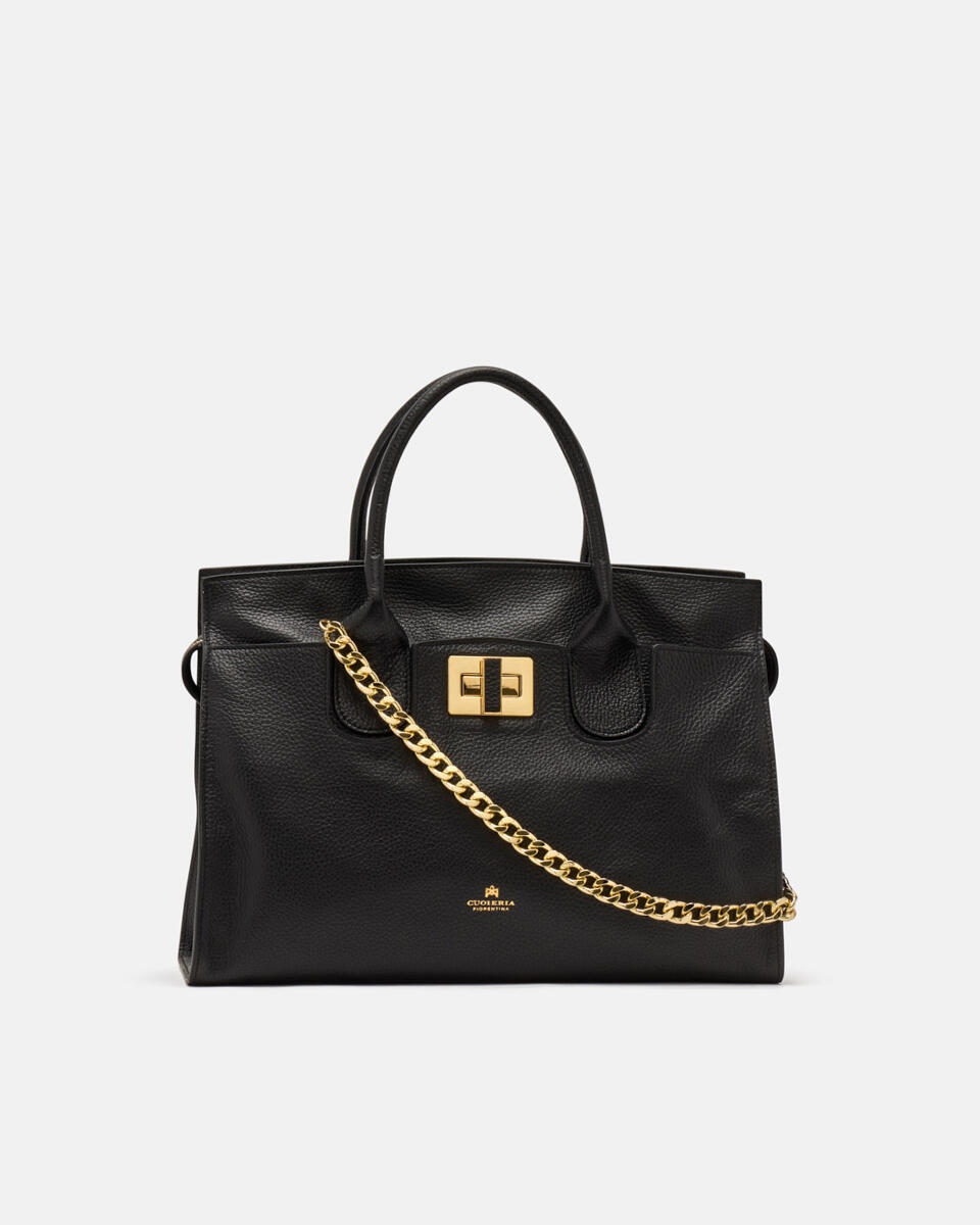 LARGE TOTE BAG Black  - Tote Bags - Women's Bags - Bags - Cuoieria Fiorentina