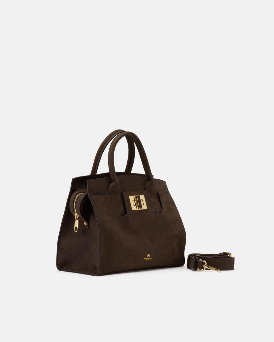 TOTE BAG Chocolate  - Tote Bags - Women's Bags - Bags - Cuoieria Fiorentina
