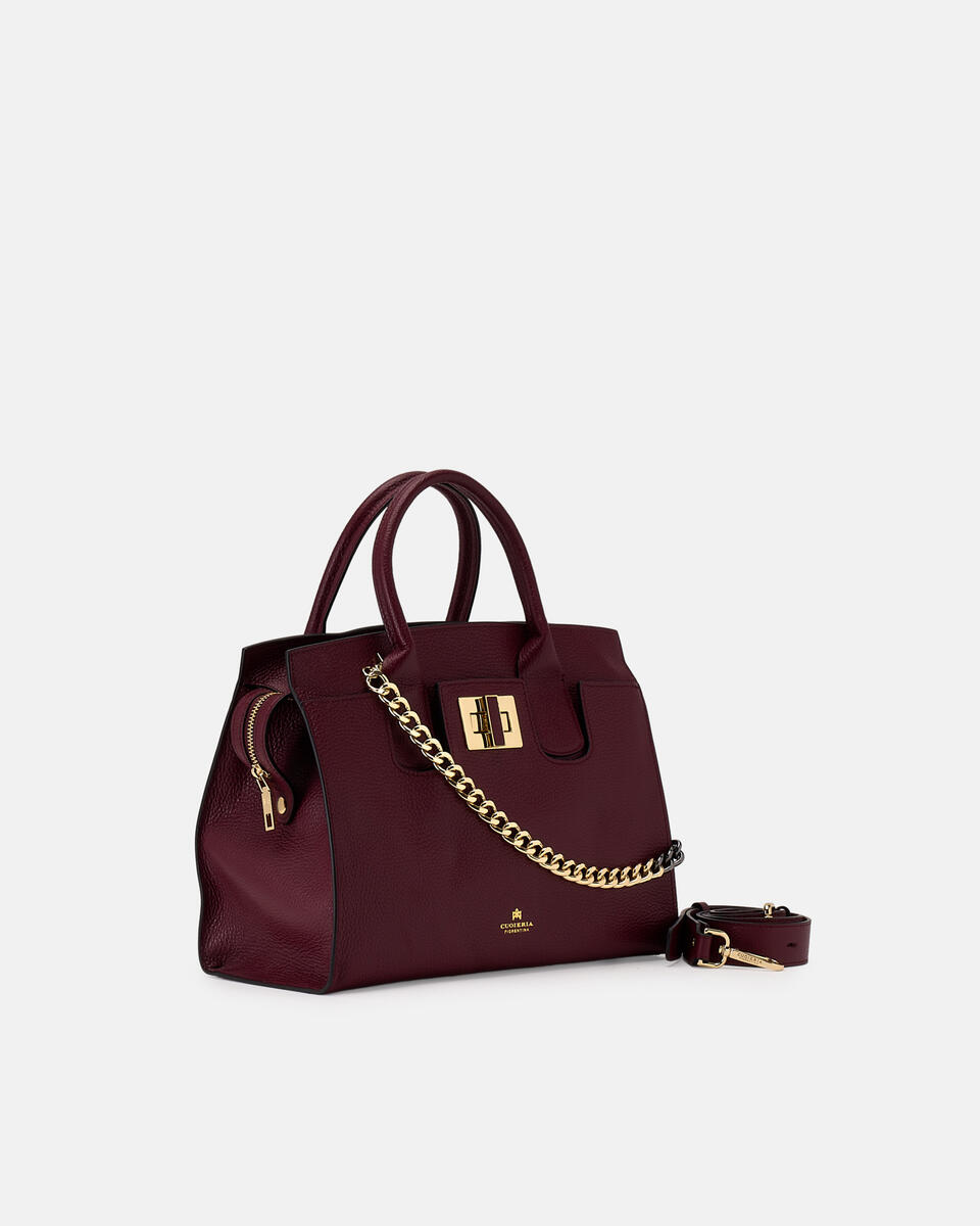 Bella Soft Medium Tote Bordeaux  - Tote Bag - Borse Donna - Borse - Cuoieria Fiorentina