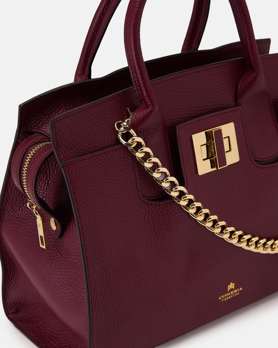 Bella Soft Medium Tote Bordeaux  - Tote Bag - Borse Donna - Borse - Cuoieria Fiorentina