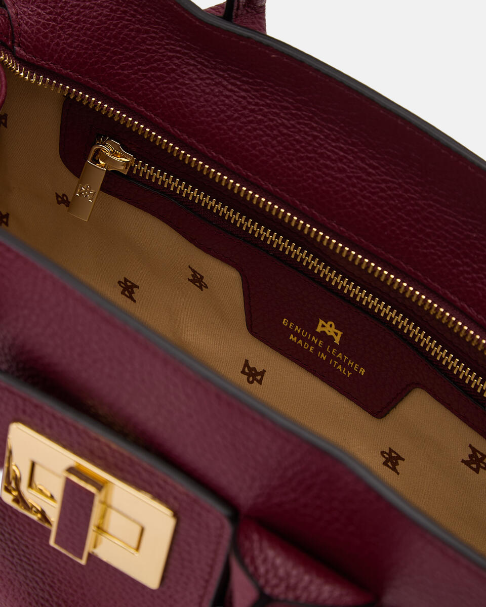 Bella Soft Medium Tote Bordeaux  - Tote Bag - Borse Donna - Borse - Cuoieria Fiorentina