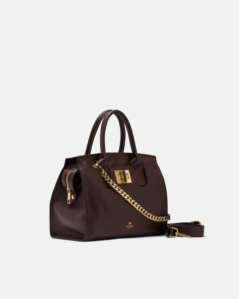 Bella Soft Medium Tote Cioccolato  - Tote Bag - Borse Donna - Borse - Cuoieria Fiorentina