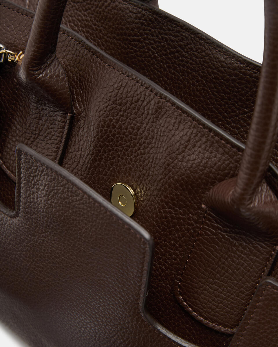 Bella Soft Medium Tote Cioccolato  - Tote Bag - Borse Donna - Borse - Cuoieria Fiorentina