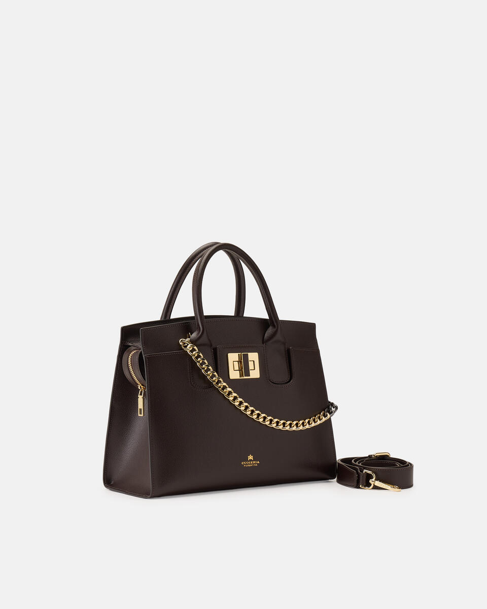 Tote bag Dark brown  - Tote Bags - Women's Bags - Bags - Cuoieria Fiorentina