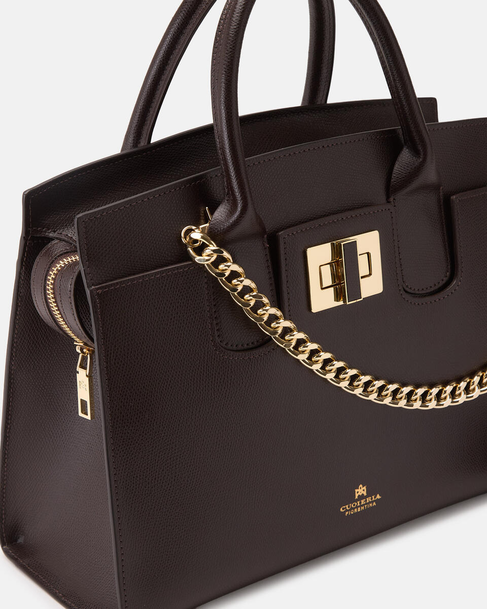 Tote bag Dark brown  - Tote Bags - Women's Bags - Bags - Cuoieria Fiorentina