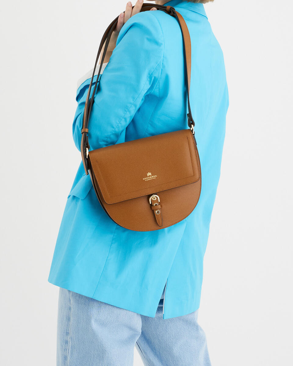 SADDLE BAG Black  - Messenger Bags - Women's Bags - Bags - Cuoieria Fiorentina