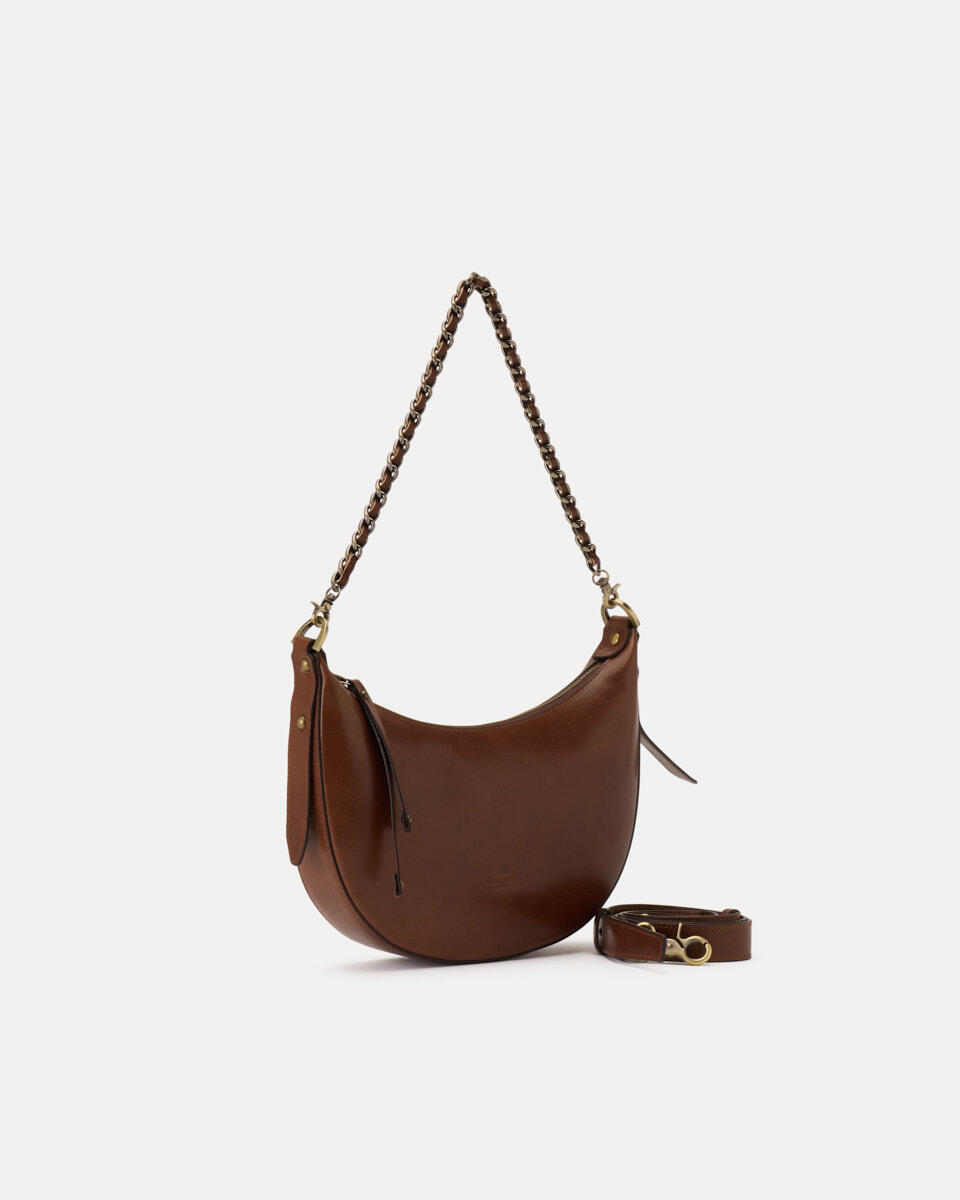 HOBO BAG Brown  - Shoulder Bags - Women's Bags - Bags - Cuoieria Fiorentina